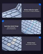 Foldable Keyboard and Mouse, Samsers Folding Bluetooth Keyboard Combo, 2.4G + - Image 6
