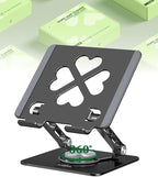 Tablet Stand for iPad, 360° Rotating Aluminum Desktop Holder – Adjustable & by Axbima