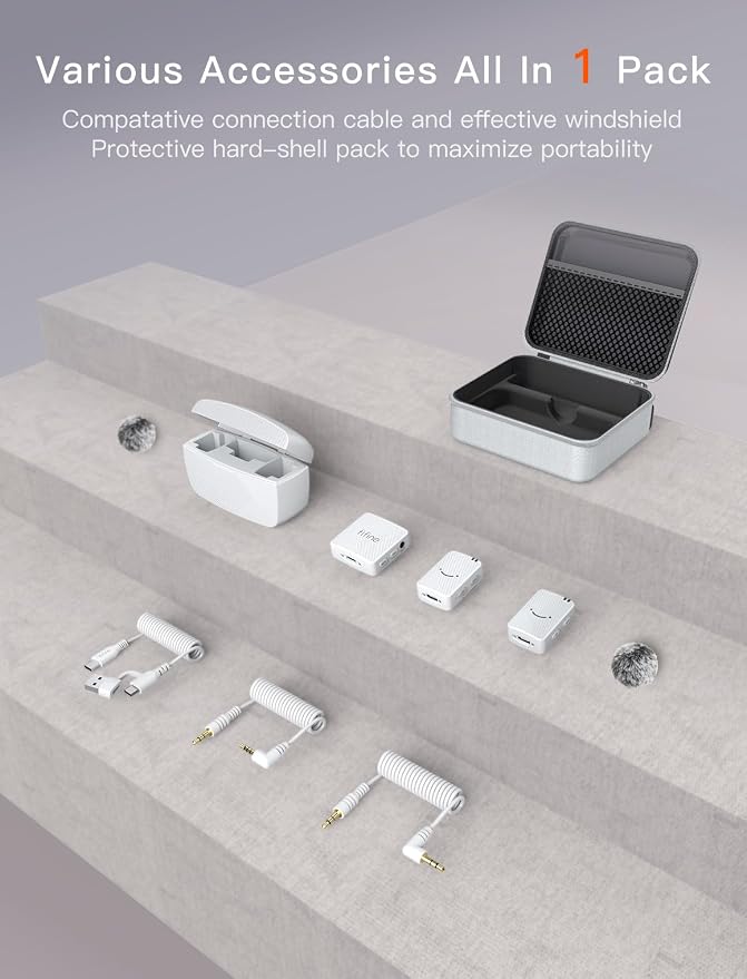 FIFINE Wireless Lavalier Microphone System, Lapel Dual Microphones Clip-on - Image 9