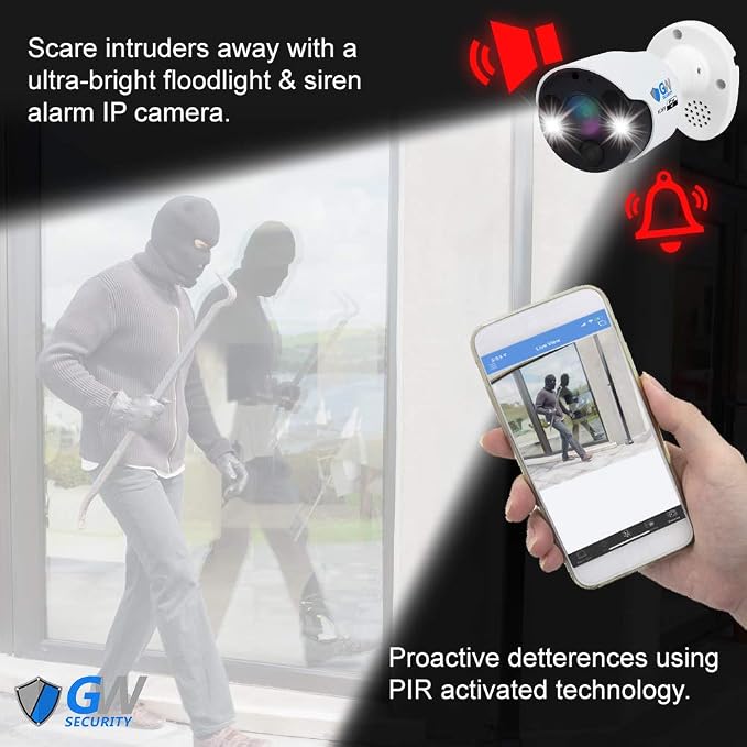 GW 8 Channel 4K NVR 8MP 4K AI Smart Home Security Camera System, Dome and - Image 7