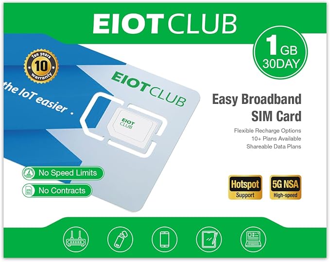 EIOTCLUB Data Only SIM Card by EIOTCLUB