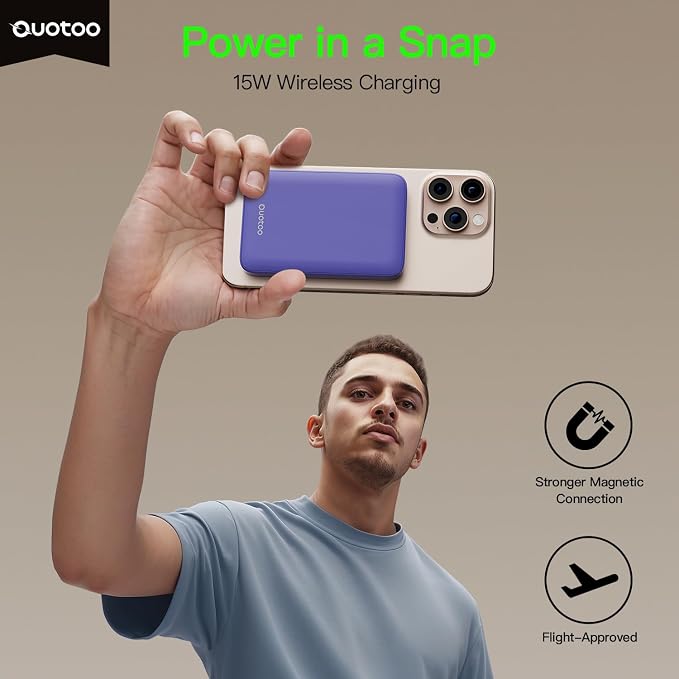 2025 Magnetic 15W Power Bank for iPhone, 5000mAh Magsafe Battery Pack - Image 2