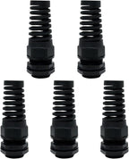 LeMotech 5Pcs NPT 1" IP68 Waterproof Cable Gland Flex Spiral Strain Relief by LeMotech
