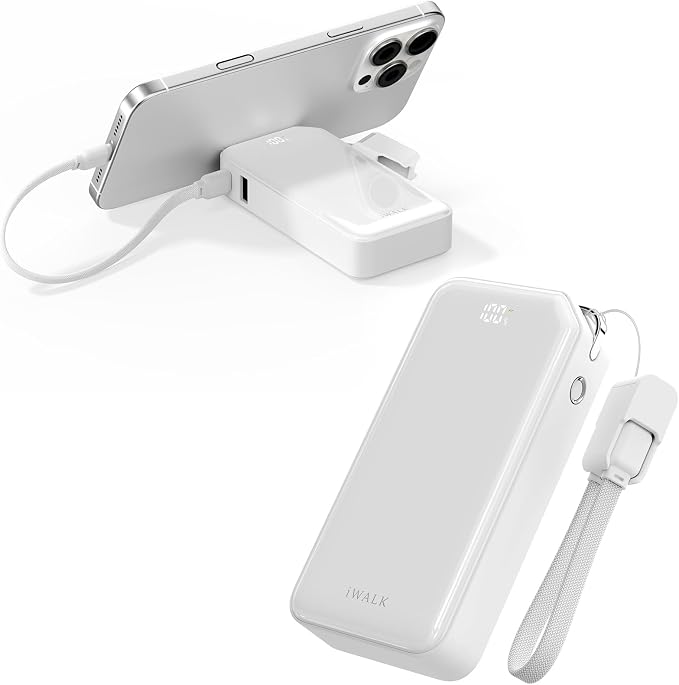 iWALK Portable Charger, Ultra Small 10, 000mAh 30W PD Power Bank, USB C in&Out by iWALK