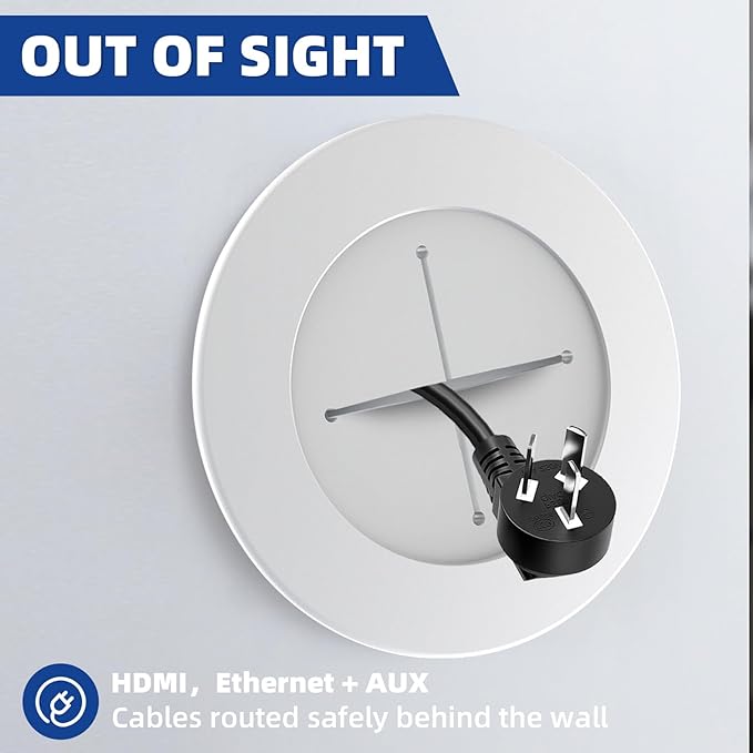 TV Wire Hider Kit for Wall Mount TV, Includes 2 Pass Throughs and Hole Saw - Image 3