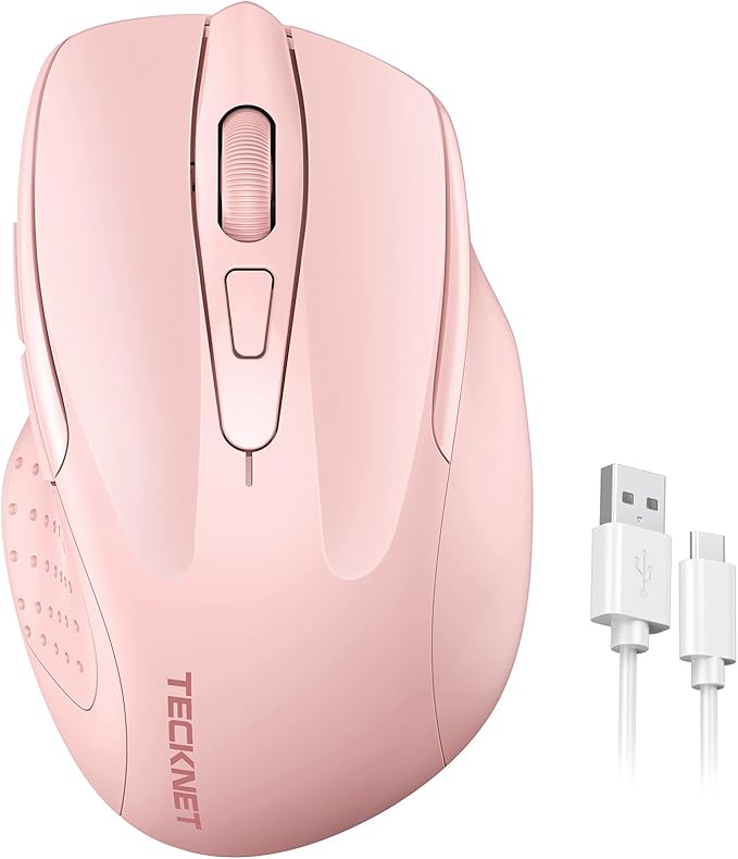 TECKNET Rechargeable Wireless Mouse, 2.4G Silent Mouse, Quiet Click, 6 by Tecknet