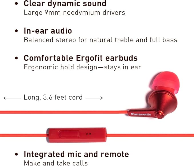 Panasonic ErgoFit Wired Earbuds - Image 2