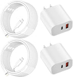 iPhone Charger Fast Charging Block, Dual Port Fast Apple iPhone Charger2Pack by SpeedScope
