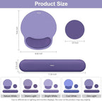 MOSISO Wrist Rest Support for Mouse Pad&Keyboard Set, Circle Curved Ergonomic - Image 7