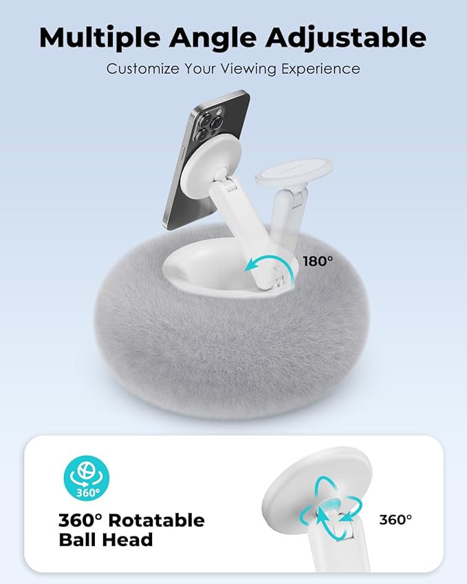Viozon Phone Holder for Bed, Magnetic Pillow Stand, Compatible - Image 3