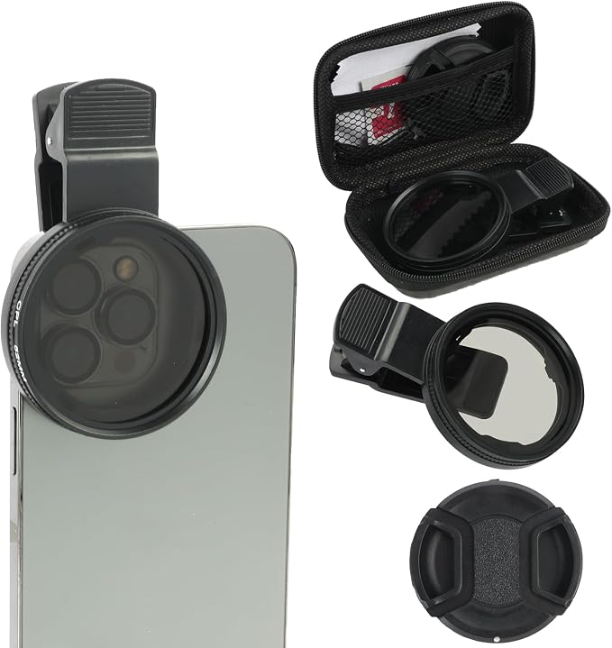 52mm CPL Filter for Phone Camera Clip Kit, Universal Phone Polarizing Filter by Unknown