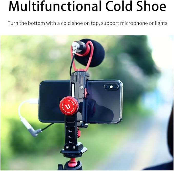 Cell Phone Tripod Mount, ULANZI ST-14 Smartphone Tripod Mount Adapter Aluminum - Image 6