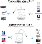 Ultra Bluetooth 5.4 Transmitter & Receiver, 2-in-1 Wireless Audio Transmitter - Image 2