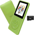 MP3 Player 32GB with Speaker Earphone Portable Mini Green Music Player Support by arungo