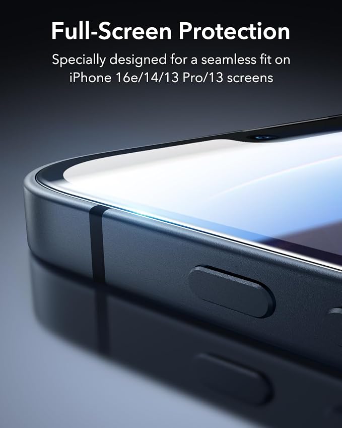 ESR 3 Pack 9H+ Glass for iPhone 16e/ iPhone 14/ iPhone 13/13 Pro Screen - Image 6