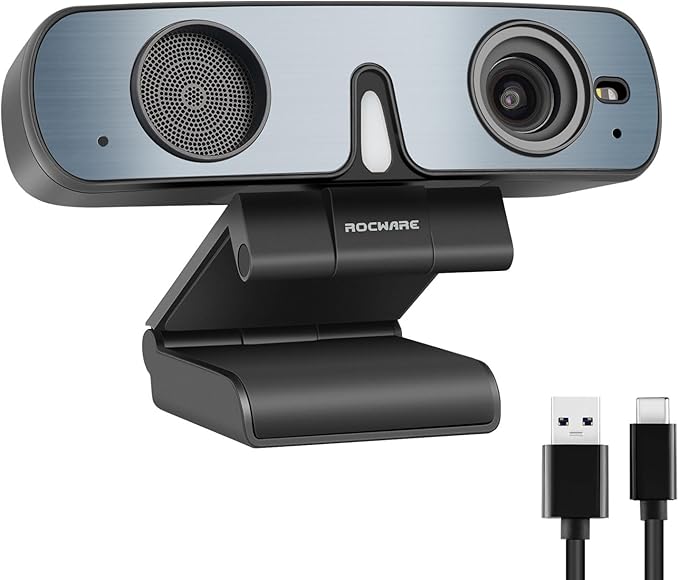 RC28 1080P 60FPS Webcam with Dual Microphones | Cardioid & Omnidirectional by ROCWARE