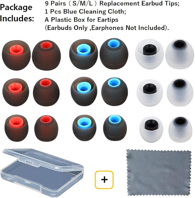 Earbud Silicone Ear Tips Earbuds Replacement Ear Tips Gels Bud - Image 2