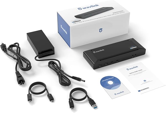 WAVLINK DisplayLink Laptop Docking Station Dual 4K@60Hz, 100W PD Charging - Image 8
