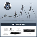 NEEWER LITETRIP LT07 61" Aluminum Travel Camera Tripod, Portable Stand - Image 8