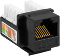 Cmple - Cat6 Keystone Jack Insert Punch Down RJ45 Connectors RJ45 90 Degree by Cmple