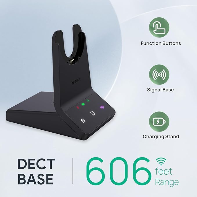 Yealink WH64 Mono Teams Wireless Headset, DECT & Bluetooth Dual-Mode 606 ft - Image 3