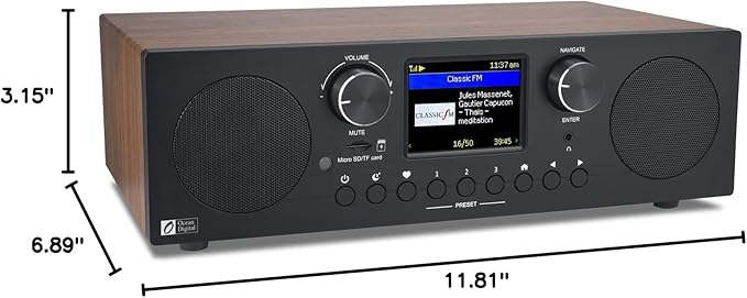 Ocean Digital WR-800 FM Wi-Fi Internet Radio Stereo Speakers Micro SD Line Out - Image 7