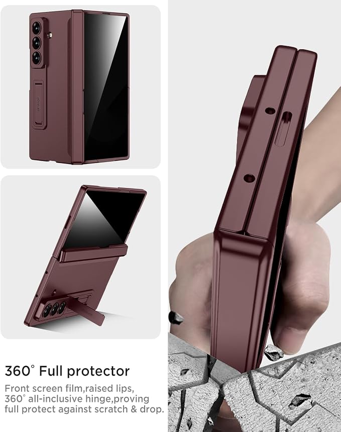Miimall for Fold 7 Case with Privacy Screen Protector, Z Fold 7 Phone Case Stand - Image 4