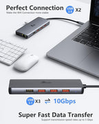 LIONWEI Laptop Docking Station Dual Monitor, 11-in-1 to 4K HDMI, Gigabit - Image 5