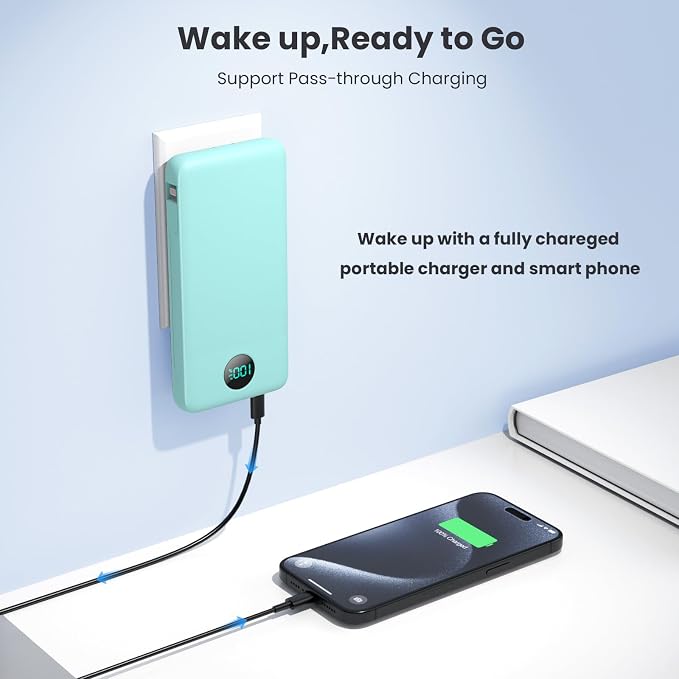 Portable Charger 13800mAh Slim USB C Power Bank - Image 6