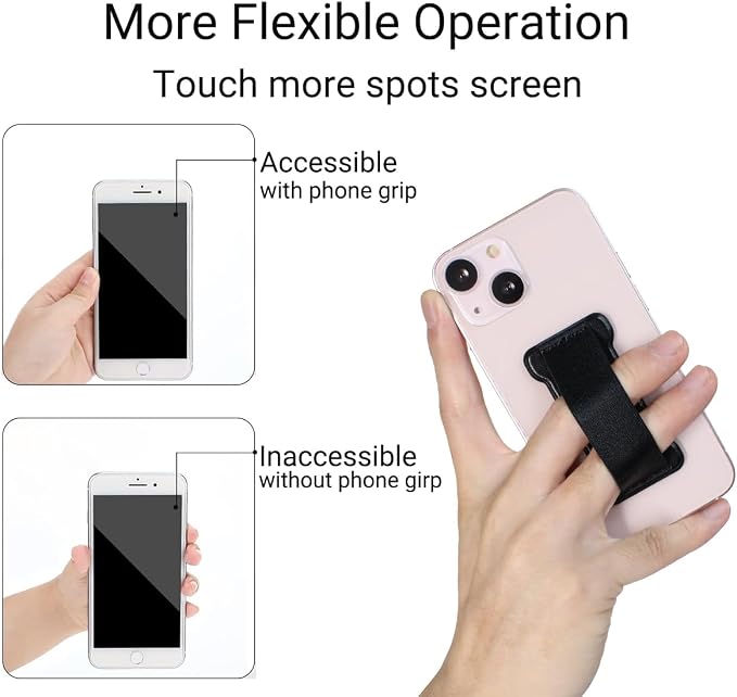 Phone Grip Holder for Hand, Universal Finger Strap Phone Holder, Finger Selfie - Image 3