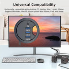 USB 3.0 Hub Sound Card 3 Port USB 60mm Desk Grommet Splitter Dock Station - Image 8