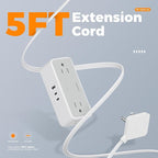 Flat Plug Extension Cord 5 FT, TESSAN Surge Protector Power Strip - Image 8