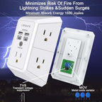 USB Wall Charger, Surge Protector, QINLIANF 5 Outlet Extender - Image 5