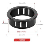 50PCS 1" Black Cable Snap Bushing Grommet, Snap in Cord Bushing Protect Cables - Image 5