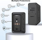 JcBlaon 3 Pack Outlet Extender Surge Protector, 6 Outlet Splitter - Image 6
