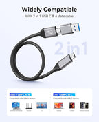 ORICO 1TB External SSD with 2 in 1 USB C & A Cable, Plug and Play Portable - Image 5