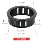 100PCS 7/8" Black Cable Snap Bushing Grommet, Snap in Cord Bushing Protect - Image 5