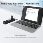 7 Ports USB Hub, High Speed Data Transmission USB Adapter, Compatible - Image 2