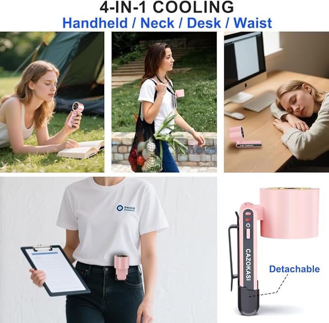CAZOKASI Rechargeable Strong Wind Handheld Fan - Image 3