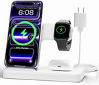 Wireless Charger Stand Charging Station: 3 in 1 Charger Stand Multiple Devices by GETPALS