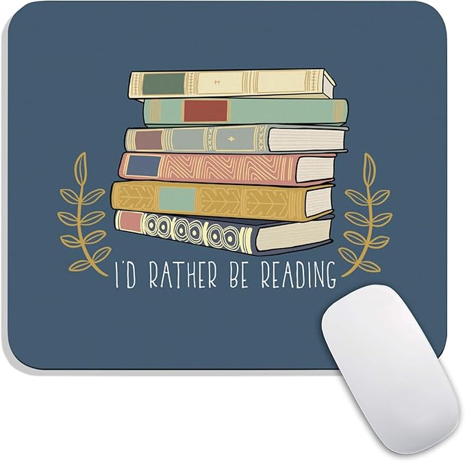 Square Mouse Pad Books, Personalized Premium-Textured Custom Mouse Mat Design by Armanza