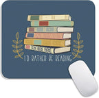 Square Mouse Pad Books, Personalized Premium-Textured Custom Mouse Mat Design by Armanza