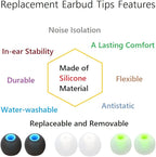 Earbuds Replacement Tips Silicone Earbud Tips Ear Gels Fit - Image 6