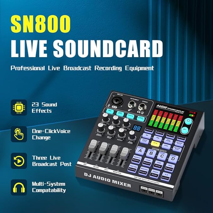 Podcast Equipment Bundle: SN800 Audio Mixer - Image 2