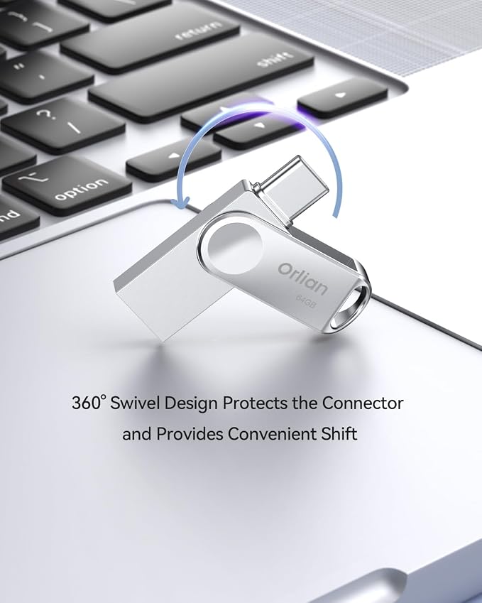64GB USB C Flash Drive, Dual Drive USB 3.0 and Type C Thumb Drive Up to 110MB/s - Image 4