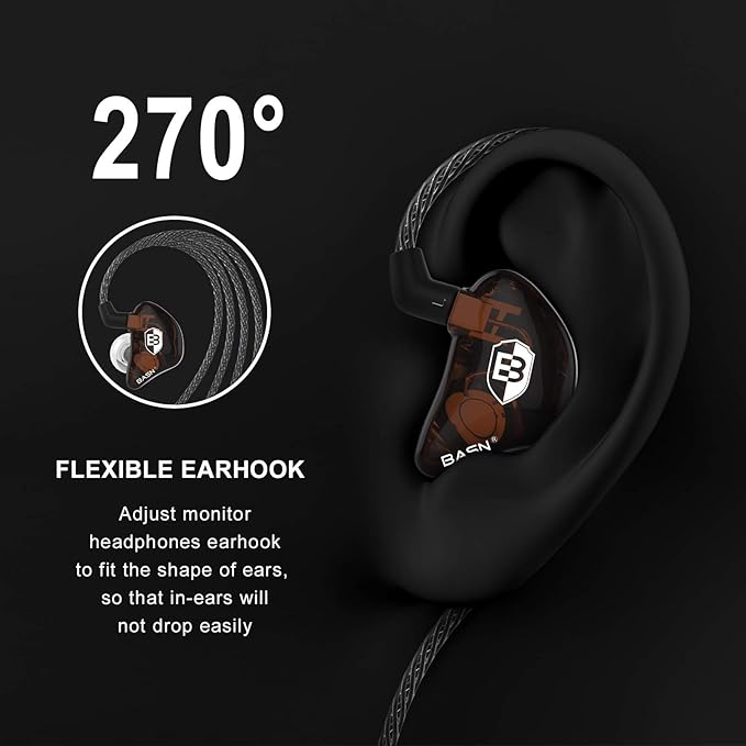 BASN Bsinger PRO in-Ear Monitors Hybrid Dynamic Dual Drivers Two Detachable - Image 4