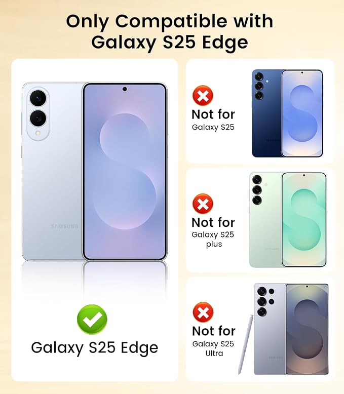 Slim Thin for Samsung Galaxy S25 Edge Case, Compatible - Image 2