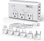 220V to 110V Travel Voltage Converter, FOVAL 2000W Power Converter by FOVAL