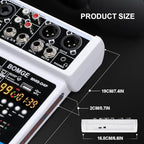 BOMGE 4 Channel Professional Audio Mixer, Sound Board Mixing Console - Image 7
