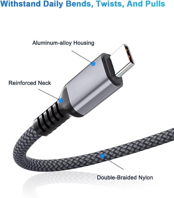 Elebase USB C to C 100W Charging Cable 6.6FT - Image 2